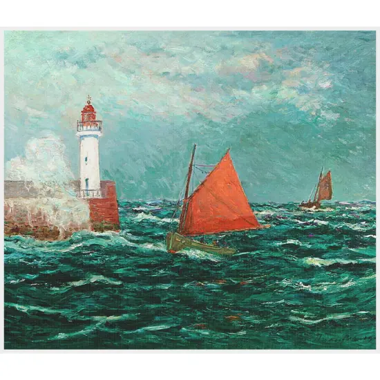 Maxime Maufra Returning Fishing Boats Counted Cross Stitch Chart {2}