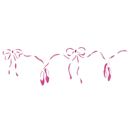 Ballet Slippers Wall Stencil | 1386 by DS | Reusable Stencils | {1}