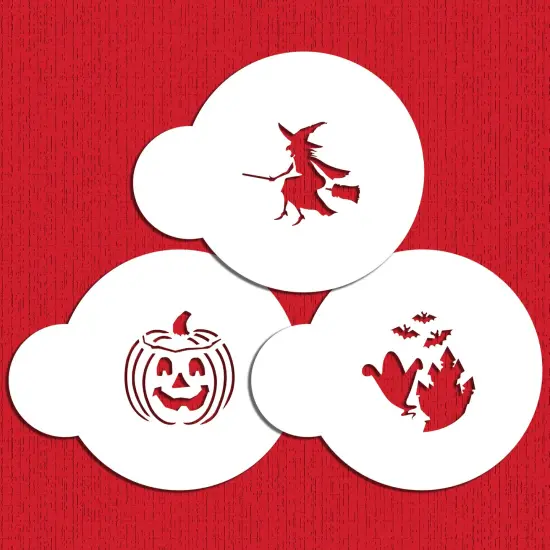 1.5-Inch Small Halloween Candy Stencils: Witch, Jack-o-Lantern, Ghosts | C198 by Designer Stencils | {5}