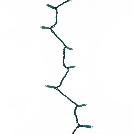 Perfect Holiday 70 LED Indoor/Outdoor Wide Angle 5MM LED Green Cable Christmas String Lights Warm white {9}