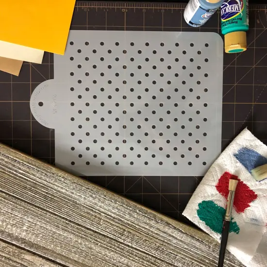 Mini Polka Dot Cake Stencil | C206 by Designer Stencils | Cake Decorating Tools | Baking Stencils for Royal Icing, Airbrush, Dusting Powder | Reusable Plastic Food Grade Stencil for Cakes | Easy to Use & Clean Cake Stencil {3}