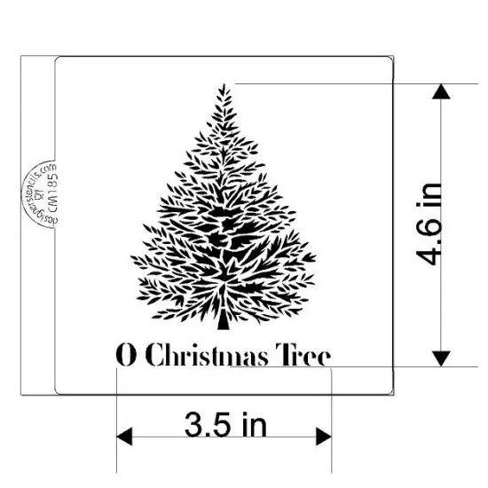 O Christmas Tree Cookie & Craft Stencil | CM185 by Designer Stencils | Baking Stencils for Royal Icing, Airbrush, Dusting Powder | {5}