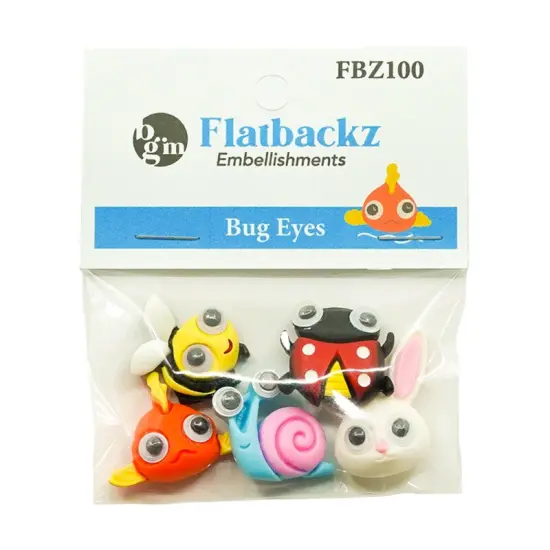 Buttons Galore Flatback Embellishments for Crafts - Bug Eyes - 15 Embellishments {3}