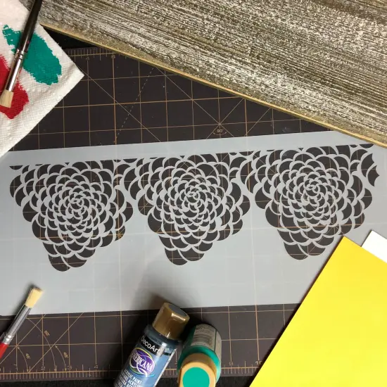 Camilla Rose Cake Stencil Bottom Tier | C413 by Designer Stencils | Cake Decorating Tools | Baking Stencils for Royal Icing, Airbrush, Dusting Powder | Reusable Plastic Food Grade Stencil for Cakes | Easy to Use & Clean Cake Stencil {3}