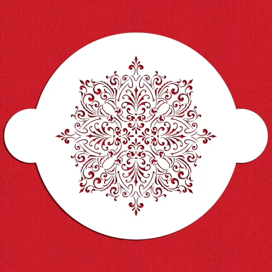 Fleur De Lis Circle Cake Stencil | C238 by Designer Stencils | Cake Decorating Tools | Baking Stencils for Royal Icing, Airbrush, Dusting Powder | Reusable Plastic Food Grade Stencil for Cakes | Easy to Use & Clean Cake Stencil {1}