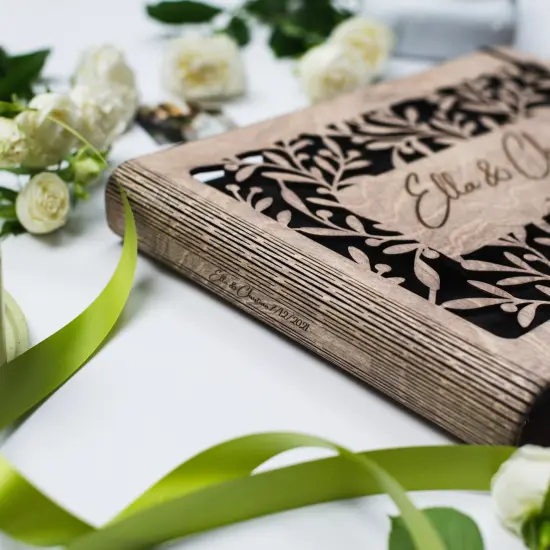 Wedding Album, 5th Anniversary Gift, Christmas Family Gift, Personalized Wedding Photo Book by Enjoy The Wood {2}