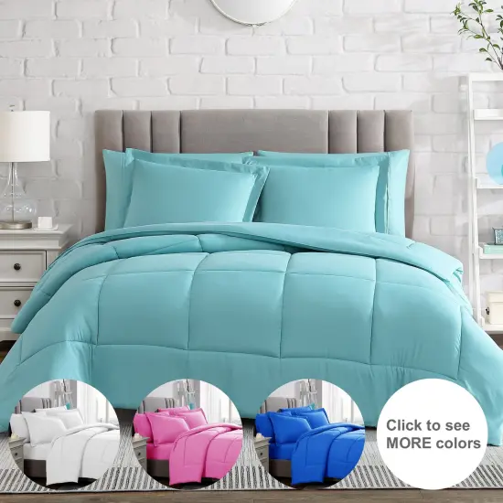 American Home Collection Down Alternative Comforter Set Extra Warm and Soft Grey {7}