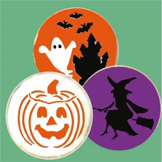 Halloween Cookie Stencils: Witch, Jack-o-Lantern, Ghosts | C168 by Designer Stencils | {3}