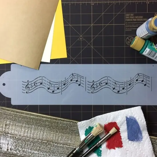 12-Inch Musical Notes Cake Stencil Border | C128T by Designer Stencils | Stencils for Royal Icing, Airbrush, Dusting Powder | {4}