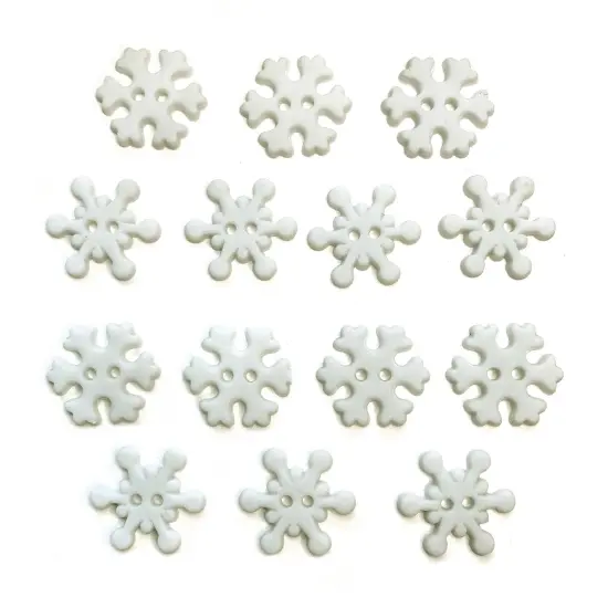 Buttons Galore 60+ Assorted Snowflake Theme Button Bundle for Sewing & Crafts - Set of 6 Button Packs {2}