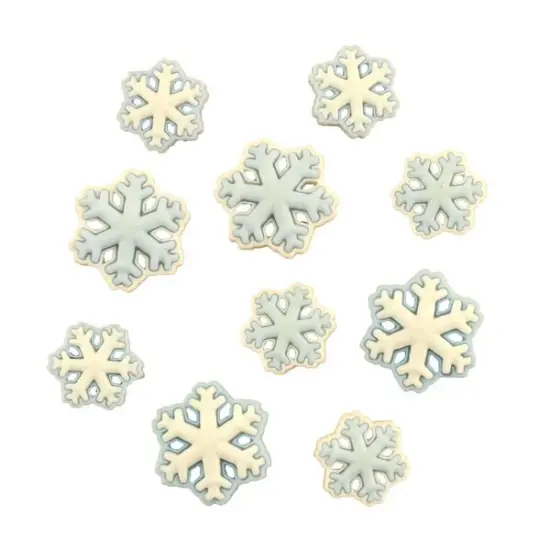 Buttons Galore 60+ Assorted Snowflake Theme Button Bundle for Sewing & Crafts - Set of 6 Button Packs {4}