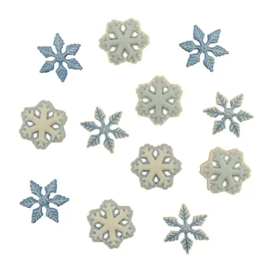 Buttons Galore 60+ Assorted Snowflake Theme Button Bundle for Sewing & Crafts - Set of 6 Button Packs {5}