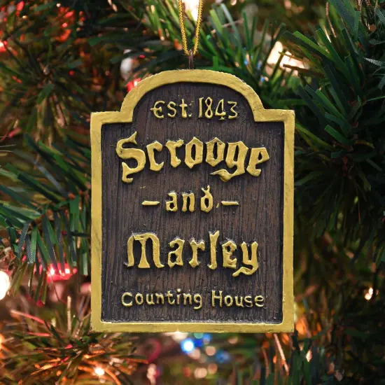 A Christmas Carol Scrooge & Marley Counting House Sign Ornament {5}