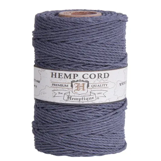 Hemptique 1.8mm #48 Hemp Cord Spools Jewelry Bracelet Making Crafting Scrapbooking Bookbinding Mixed Media Crocheting Macrame Gift Wrapping Outdoor Gardening Grey {1}