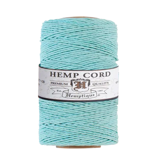 Hemptique 1mm #20 Hemp Cord Spools Jewelry Making Macrame Crochet Crafting Gift Wrapping Seafoam green {1}