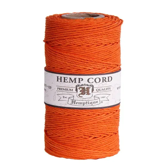 Hemptique 1mm #20 Hemp Cord Spools Jewelry Making Macrame Crochet Crafting Gift Wrapping Orange {1}