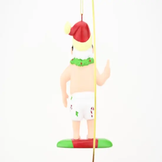 Surfing Santa Christmas Surfer Ornament {6}