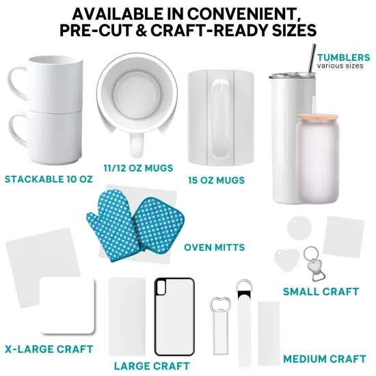 Precut Butcher Paper Sheets for Sublimation & Heat Press Crafts, (X-Large, 4.75 in x 4.75 in), White, Uncoated {7}