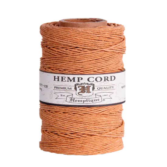 Hemptique 1mm #20 Hemp Cord Spools Jewelry Making Macrame Crochet Crafting Gift Wrapping Cappuccino candy {1}