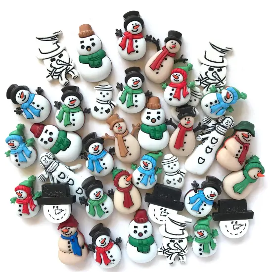 Buttons Galore Snowman Button Super Value Pack for DIY Craft and Sewing Projects {1}