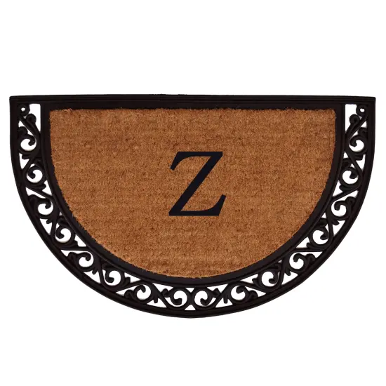 Ornate Scroll Monogram Doormat {3}