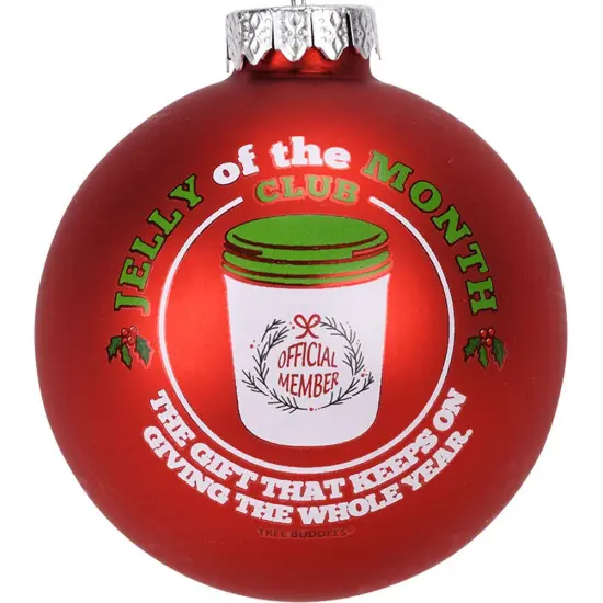 Jelly of The Month Club Red Glass Christmas Ornament {2}