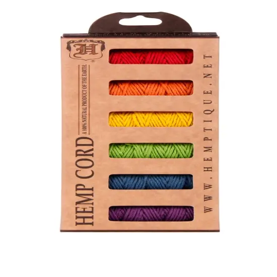 Hemptique 1mm #20 Hemp Cord 6-Pack Mini Spools Jewelry Bracelet Making Paper Crafting Scrapbooking Bookbinding Mixed Media Crocheting Macrame Seasonal Holiday Gift Wrapping Tahiti {2}