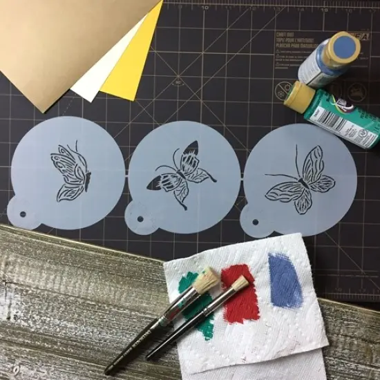 Butterfly Cookie Stencils | C155 by Designer Stencils | Cookie Decorating Tools | Baking Stencils for Royal Icing, Airbrush, Dusting Powder | Reusable Plastic Food Grade Stencil for Cookies | Easy to Use & Clean Cookie Stencil {4}