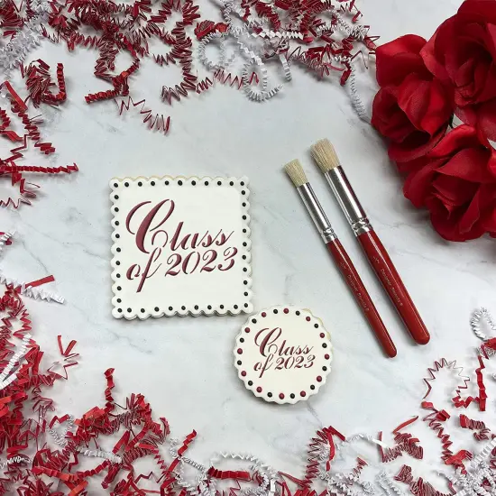 Class of 2023 Cookie Stencil | C145-23 by Designer Stencils | Cookie Decorating Tools | Baking Stencils for Royal Icing, Airbrush, Dusting Powder | Reusable Plastic Food Grade Stencil for Cookies | Easy to Use & Clean Cookie Stencil {2}