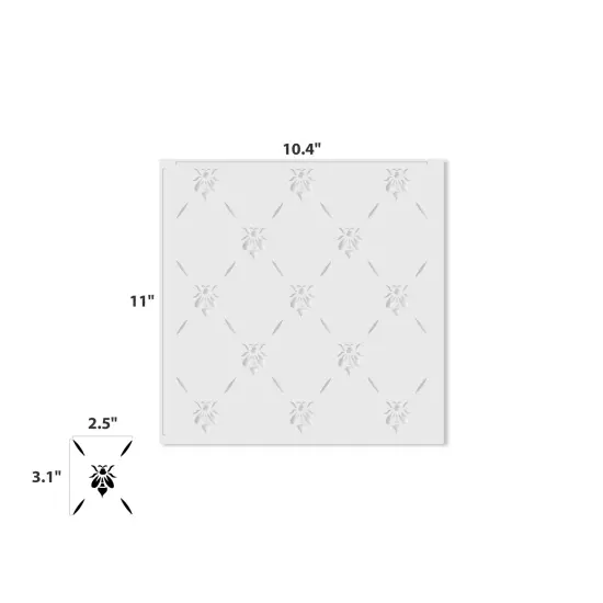Bee Wallpaper Embossing 12 x 12 Stencil | FS104 by Designer Stencils | Pattern Stencils | {2}