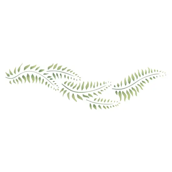 Horizontal Fern Wall Stencil | 1144 by Designer Stencils | Floral Stencils | {1}