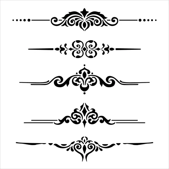 Furniture Details Embossing 12 x 12 Stencil Set | FS090 by Designer Stencils | Pattern Stencils | Reusable Easy to Clean {1}