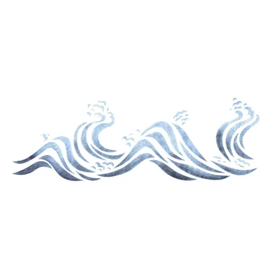 Rolling Waves Wall Stencil | 1420 by Designer Stencils | Reusable Art Craft Stencils for Painting on Walls, Canvas, Wood | {1}