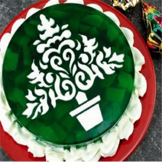 7-Inch Christmas Tree Cake Stencil | C174 by Designer Stencils | Cake Decorating Tools | Baking Stencils for Royal Icing, Airbrush, Dusting Powder | Reusable Plastic Food Grade Stencil for Cakes | Easy to Use & Clean Cake Stencil {2}
