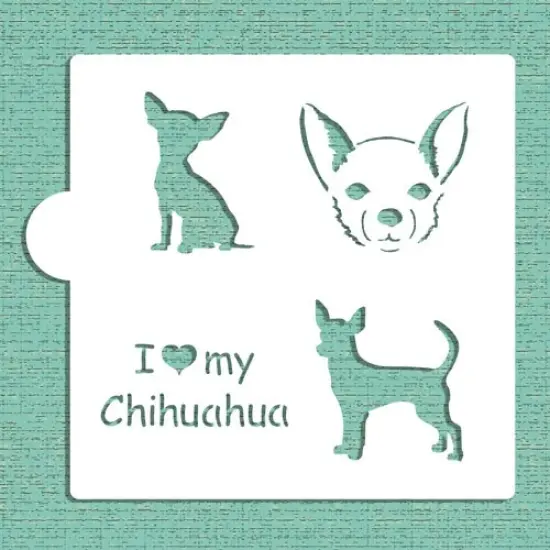 I Love My Chihuahua Cookie & Craft Stencil | CM019 by Designer Stencils | Cookie Decorating Tools | {3}