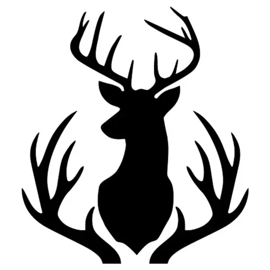 Buck Mount and Antlers Embossing 12 x 12 Stencil | FS044 by Designer Stencils | Reusable Stencils for Painting | {1}