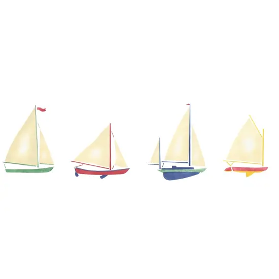 Sailboat Wall Stencil | Outdoor Stencils | Reusable Art Craft Stencils for Painting on Walls, Canvas, Wood | Reusable Plastic Paint Stencil for Home Makeover | Easy to Use & Clean Art Stencil | 1131 by Designer Stencils {1}