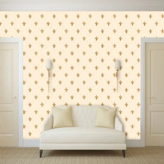 Fleur de Lis Wallpaper Wall Stencil | 1812 by Designer Stencils | Pattern Stencils | Reusable Stencils for Painting | Safe & Reusable Template for Wall Decor | Try This Stencil Instead of a Wallpaper | Easy to Use & Clean Art Stencil Pattern {2}