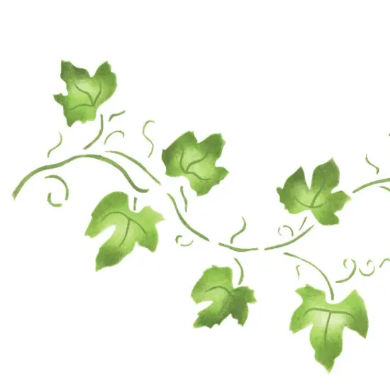 Small Ivy Vine Wall Stencil | 1538 by Designer Stencils | Floral Stencils | Reusable Art Craft Stencils for Painting on Walls, Canvas, Wood | Reusable Plastic Paint Stencil for Home Makeover | Easy to Use & Clean Art Stencil {2}