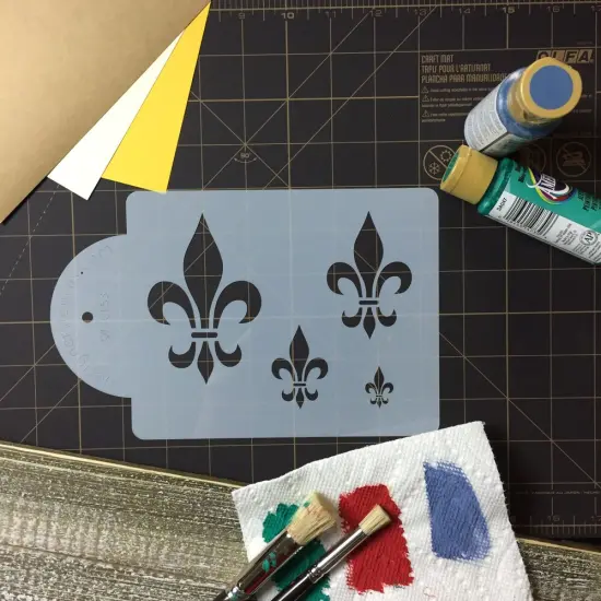 Fleur de Lis Cake Stencil Set: 4 Various Sizes | C153 by Designer Stencils | Stencils for Royal Icing, Airbrush, Dusting Powder | {5}