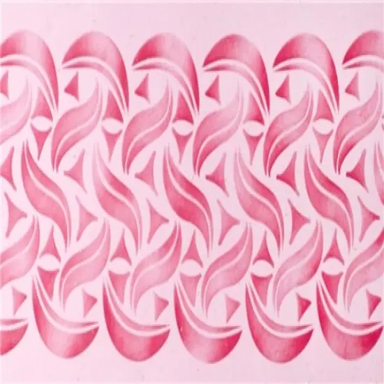 Lace Cake Stencil Border | C304 by Designer Stencils | Cake Decorating Tools | Baking Stencils for Royal Icing, Airbrush, Dusting Powder | Reusable Plastic Food Grade Stencil for Cakes | Easy to Use & Clean Cake Stencil {2}