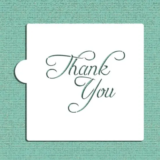 Thank You Cookie & Craft Stencil | CM068 by Designer Stencils | Cookie Stencils for Royal Icing, Airbrush, Dusting Powder | {5}