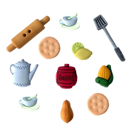 Buttons Galore 50+ Assorted Food Theme Novelty Buttons for Sewing & Crafts {4}