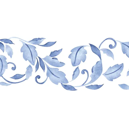 Leaf Scroll Wall Stencil | 2514 by Designer Stencils | Floral Stencils | Reusable Art Craft Stencils for Painting on Walls, Canvas, Wood | Reusable Plastic Paint Stencil for Home Makeover | Easy to Use & Clean Art Stencil {2}