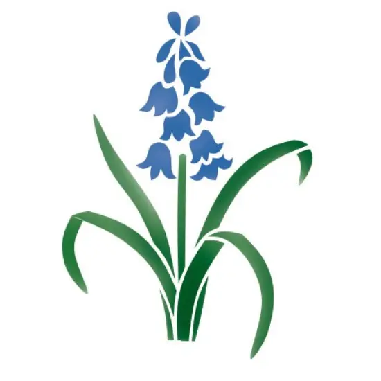 Bluebell Wall Stencil | 1308 by Designer Stencils | Floral Stencils | Reusable Art Craft Stencils for Painting on Walls, Canvas, Wood | Reusable Plastic Paint Stencil for Home Makeover | Easy to Use & Clean Art Stencil {1}