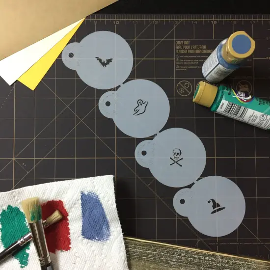 Mini Halloween Cookie & Cupcake Stencils | C242 by Designer Stencils | {4}