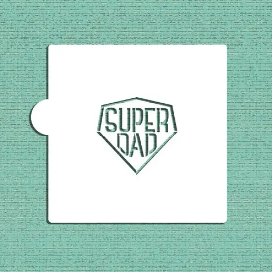 Super Dad Cookie & Craft Stencil | CM129 by Designer Stencils | Cookie Decorating Tools | Baking Stencils for Royal Icing, Airbrush, Dusting Powder | Craft Stencils for Canvas, Paper, Wood | Reusable Food Grade Stencil {5}