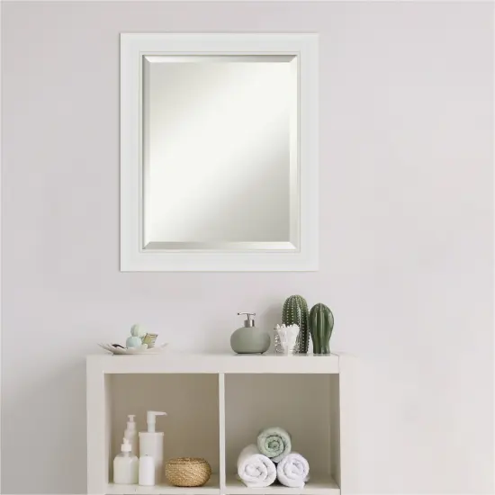 Beveled Bathroom Wall Mirror, Flair Frame {6}