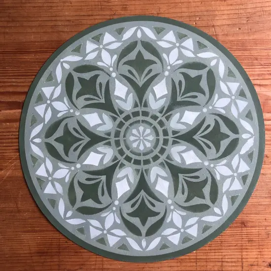 Devi Mandala Embossing 12 x 12 Stencil | FS027 by Designer Stencils | Mandala & Medallion Stencils | Reusable Stencil for Painting on Wood, Wall, Tile, Canvas, Paper, Fabric, Furniture, Floor | Stencil for Home Makeover | Easy to Use & Clean {5}