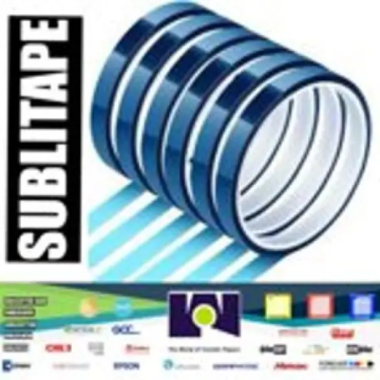 6 rolls Heat resistant Tapes Sublimation Press Transfer Thermal Tape 4mmx30m SUBLITAPE BLUE {1}
